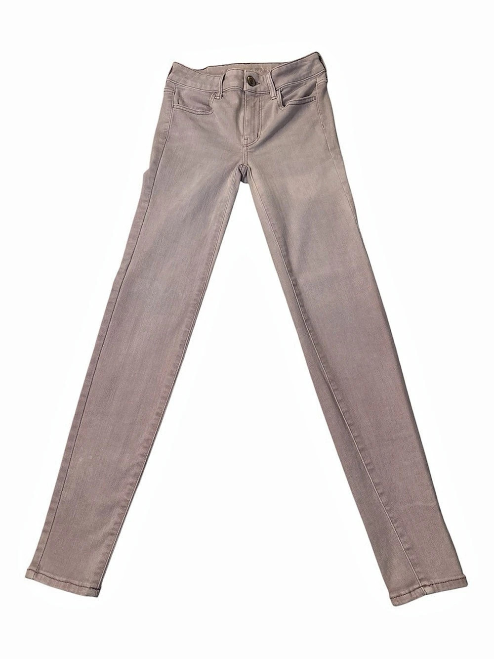 American Eagle Next Level Stretch Skinny Jeans in Pale Pink Size 00, 24x28